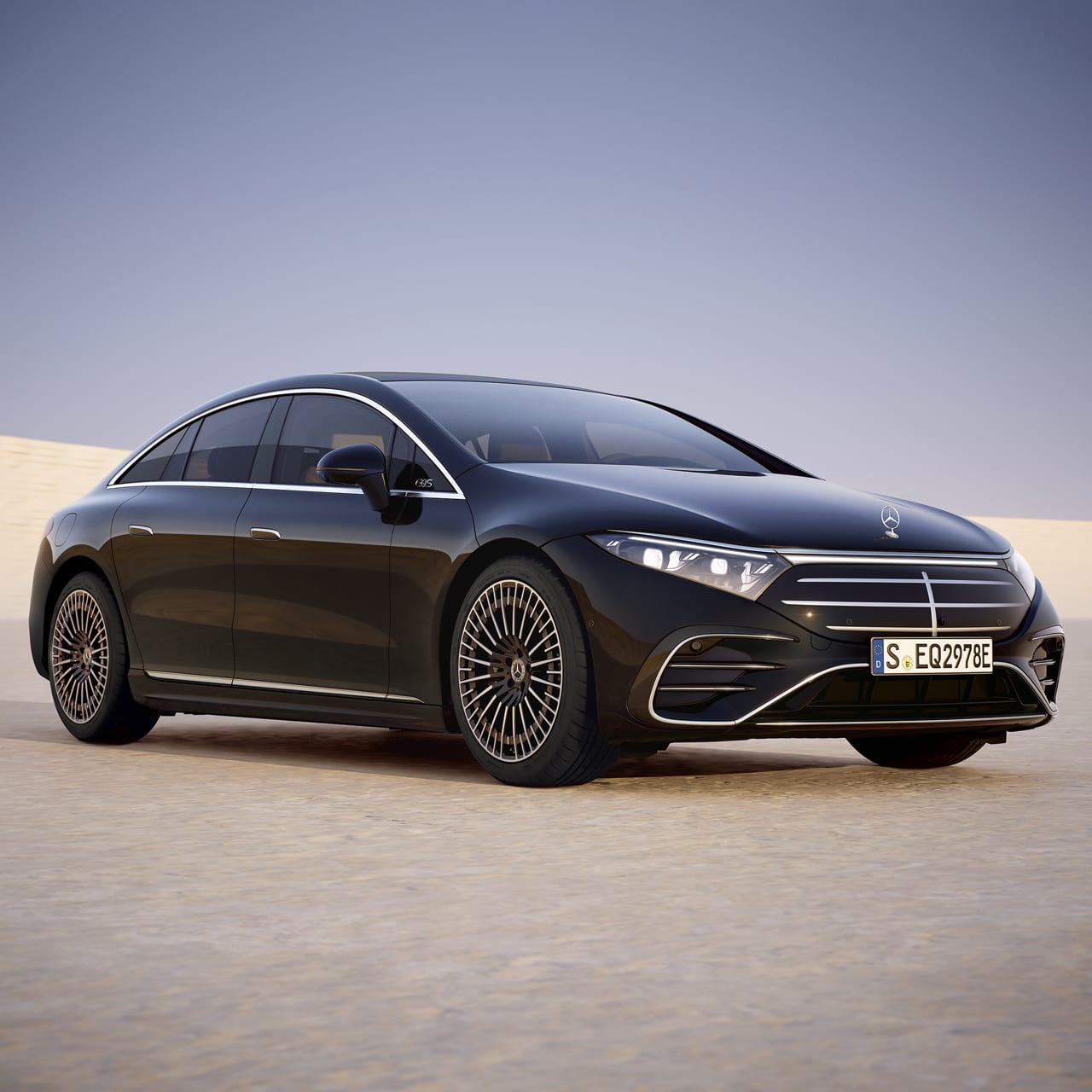 Ein Mercedes EQS. 