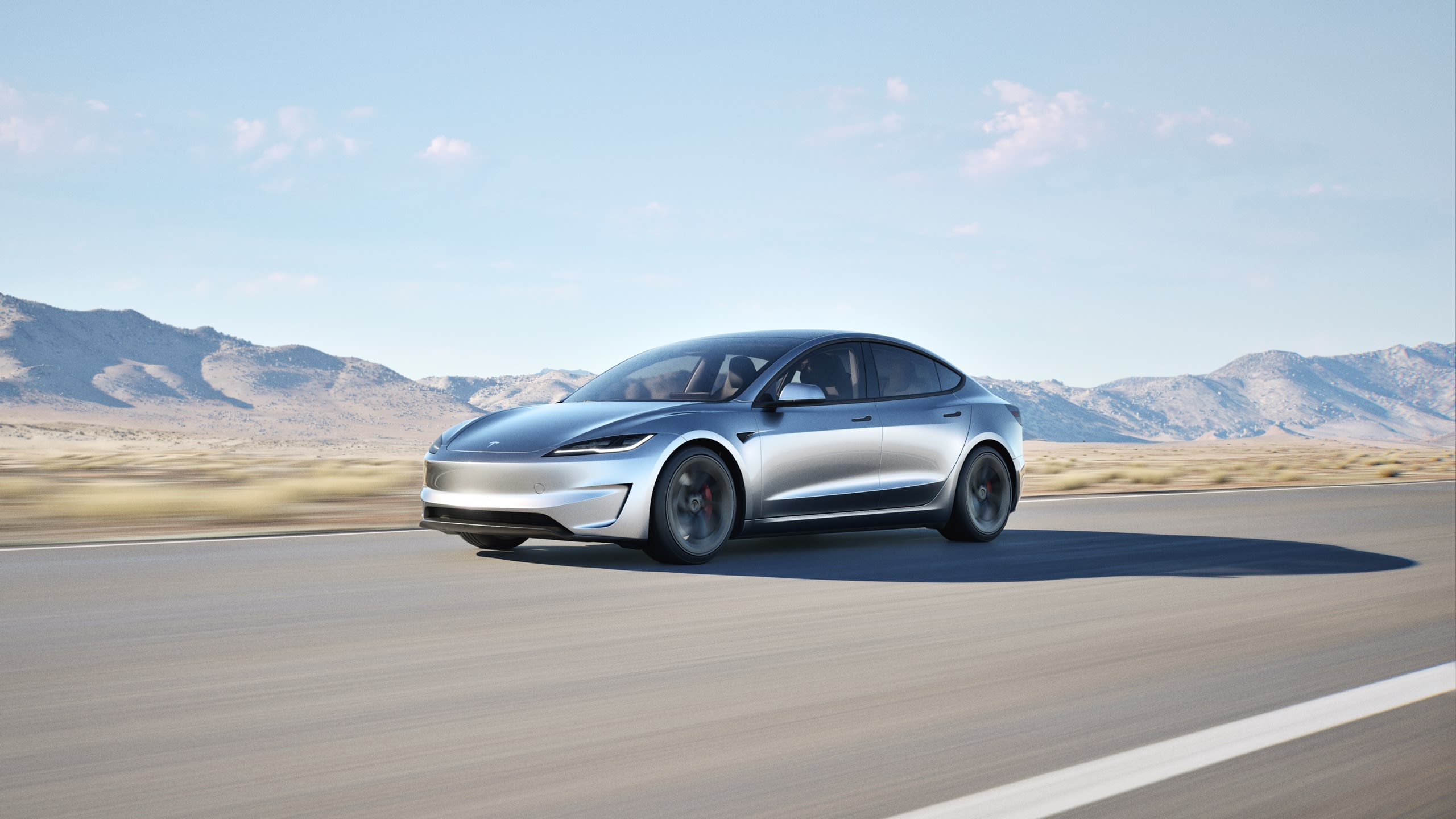 Ein Tesla Model 3.