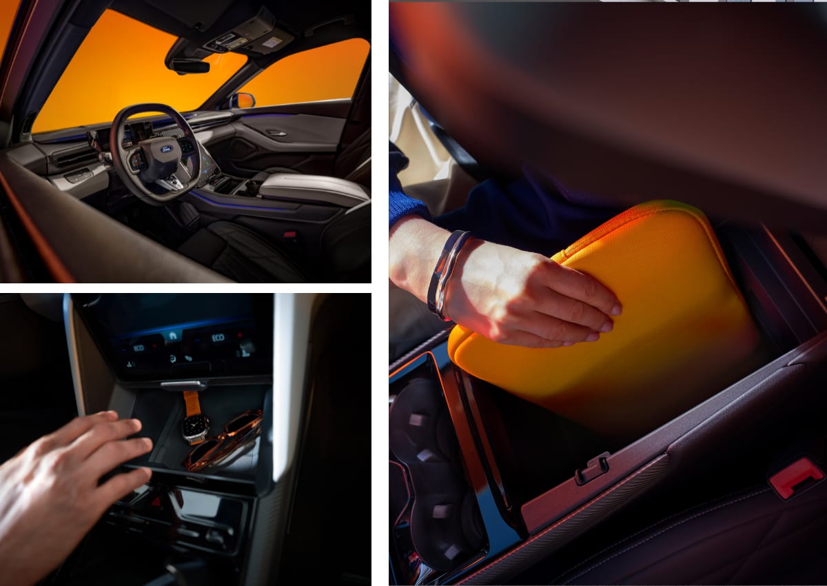 Das Interieur des Ford Capri.
