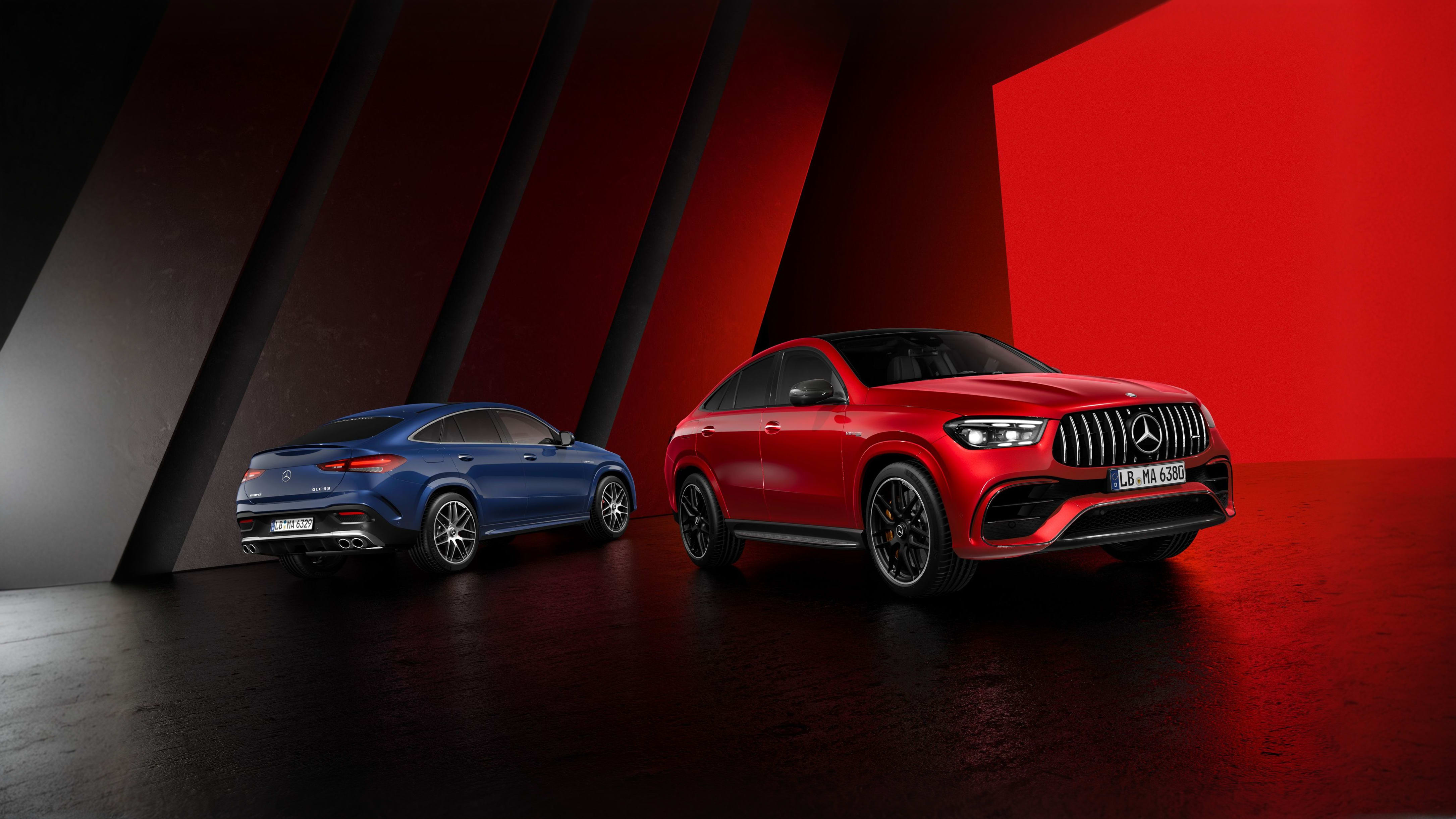 Zwei Mercedes Benz GLE Coupe.