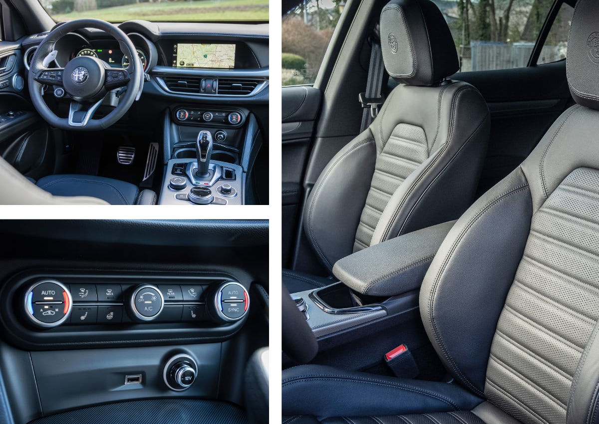 Das Interieur des Alfa Romeo Stelvio.