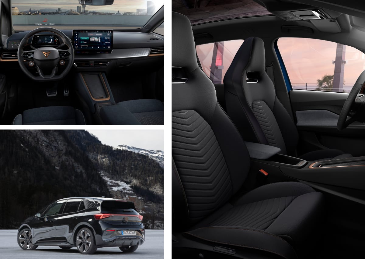 Das Interieur und Exterieur des Cupra Born.