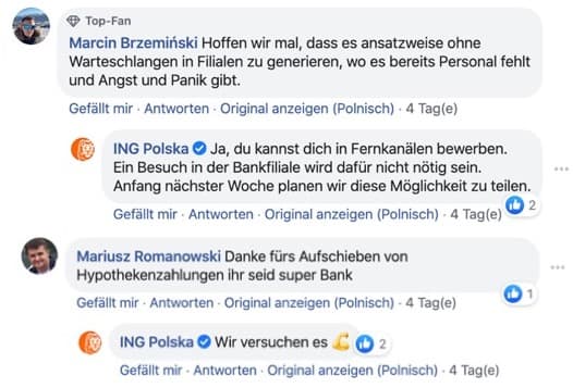 ING polska facebook post