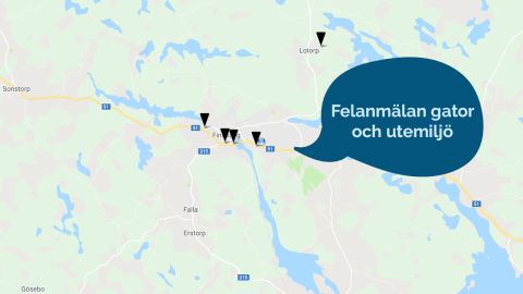 Felanmälan för gator och utemiljö