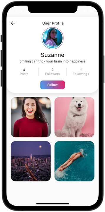 InstaPlus - Complete app Instagram, 9GAG clone Android iOS