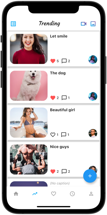 InstaPlus - Complete app Instagram, 9GAG clone Android iOS