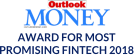 We get an award for the most promising fintech from outlook money