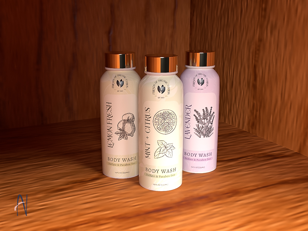 body wash bottle mockup