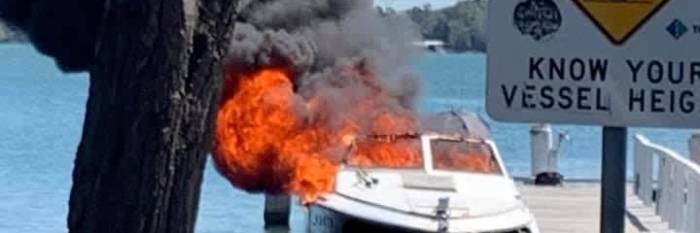 An image relating to the news item Boat Fire