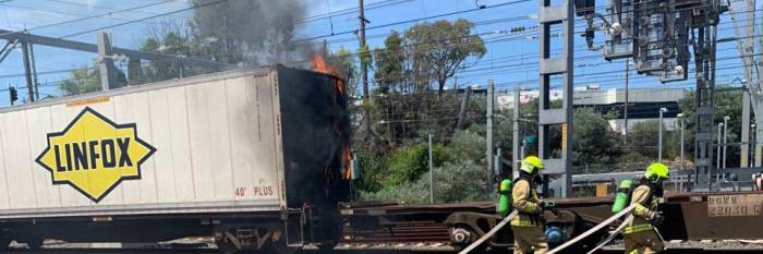 An image relating to the news item Train Fire