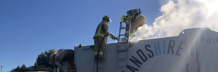 An image relating to the news item Recycling Truck Fire