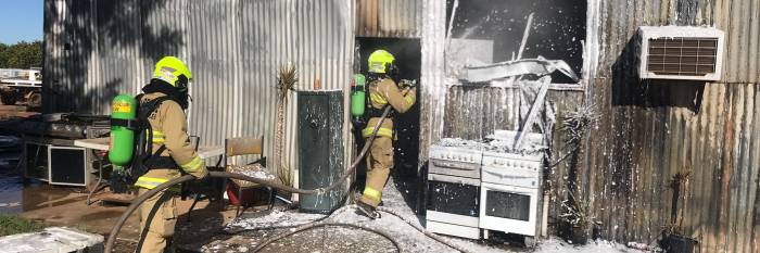 An image relating to the news item Shed Fire