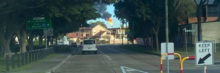 An image relating to the news item Industrial site smoke plume