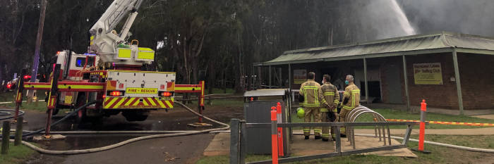 An image relating to the news item Sailing Club alight