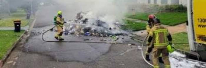 An image relating to the news item Garbage Truck Fire