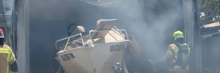 An image relating to the news item Boat Explosion and fire