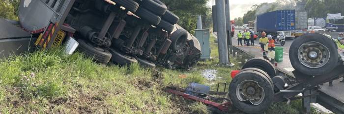 An image relating to the news item Milk tanker crash