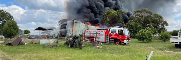 An image relating to the news item Shed Fire