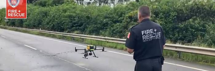 An image relating to the news item Drones used to recon floodwaters 