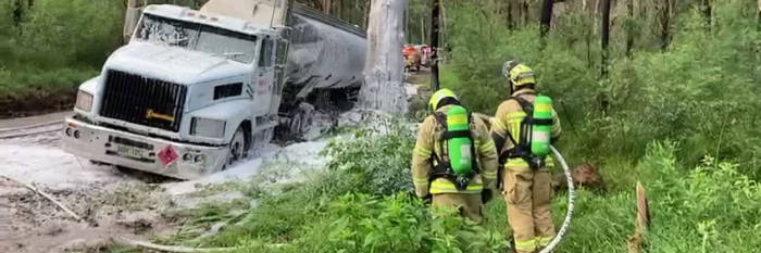 An image relating to the news item Ruptured Fuel Tanker