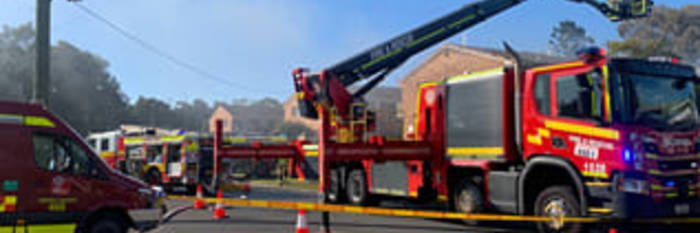 An image relating to the news item FRNSW crews prevent unit fire from spreading