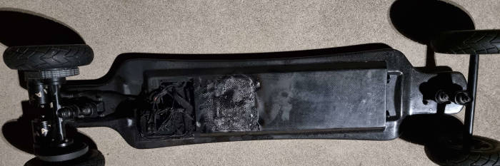 An image relating to the news item Family of five escapes electric skateboard fire