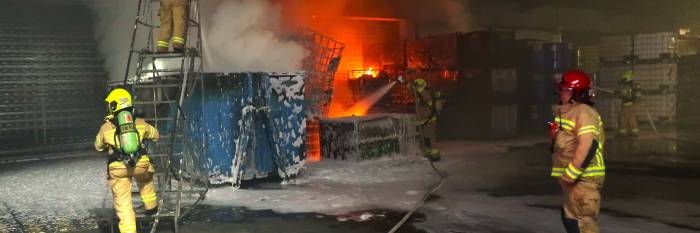 An image relating to the news item FRNSW prevents bin fire from engulfing recycling plant