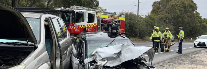 An image relating to the news item Fire and Rescue NSW rescues two people after multi-vehicle crash