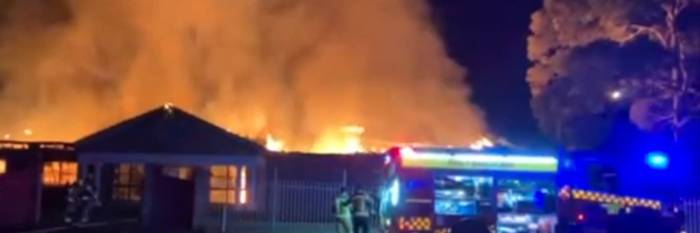 An image relating to the news item Fire and Rescue NSW investigators determining cause of masonic centre blaze 