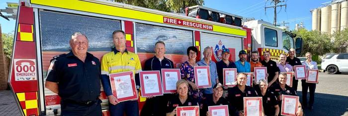 An image relating to the news item Fire and Rescue NSW thanks regional employers for their role in protecting communities