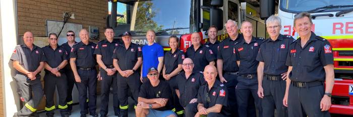 An image relating to the news item Central Coast firefighting ‘legend’ hangs up his helmet after 50 years