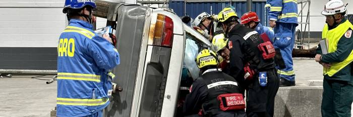 An image relating to the news item Fire and Rescue NSW crews prove their mettle in major road rescue competition