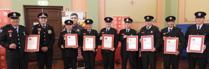 An image relating to the news item Broken Hill firefighters honoured for siege bravery