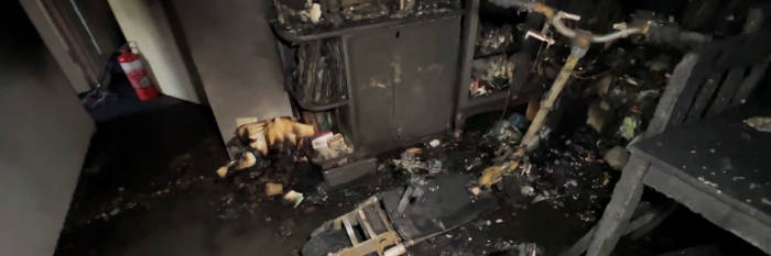 An image relating to the news item Electric scooter battery suspected to have sparked unit blaze 