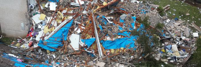 An image relating to the news item Firefighters search rubble of Whalan collapse as one person reported missing 