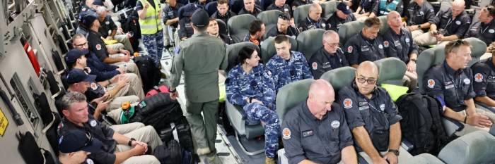 An image relating to the news item Fire and Rescue NSW firefighters return from earthquake mission