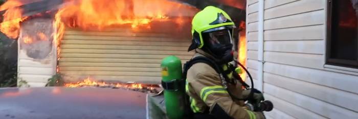 An image relating to the news item Discarded cigarette identified as the cause of a major garage fire 