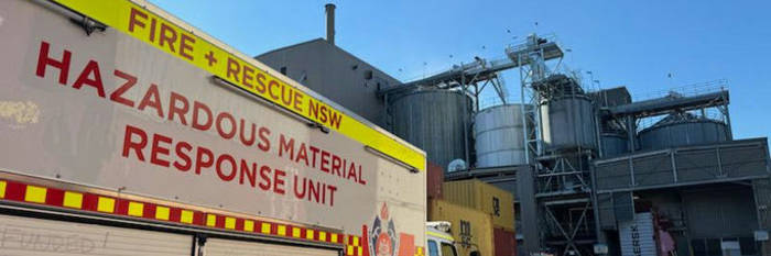 An image relating to the news item Fire contained but operations continue at animal feed manufacturing facility