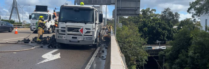 An image relating to the news item Major traffic impacts as truck catches fire on Anzac Bridge 