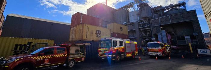 An image relating to the news item Firefighters tackle marathon silo fire at food manufacturing facility