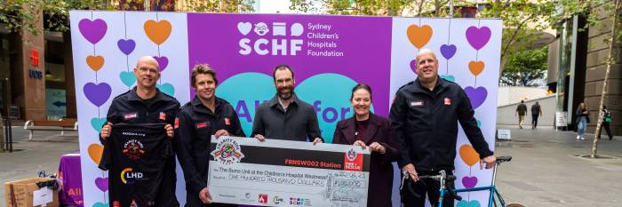 An image relating to the news item Firefighters raise over $100,000 for burns victims through charity bike ride