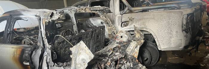 An image relating to the news item Fire destroys cars inside south-western Sydney warehouse