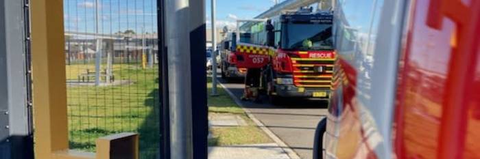 An image relating to the news item Fire and Rescue NSW crews extinguish detention centre fire