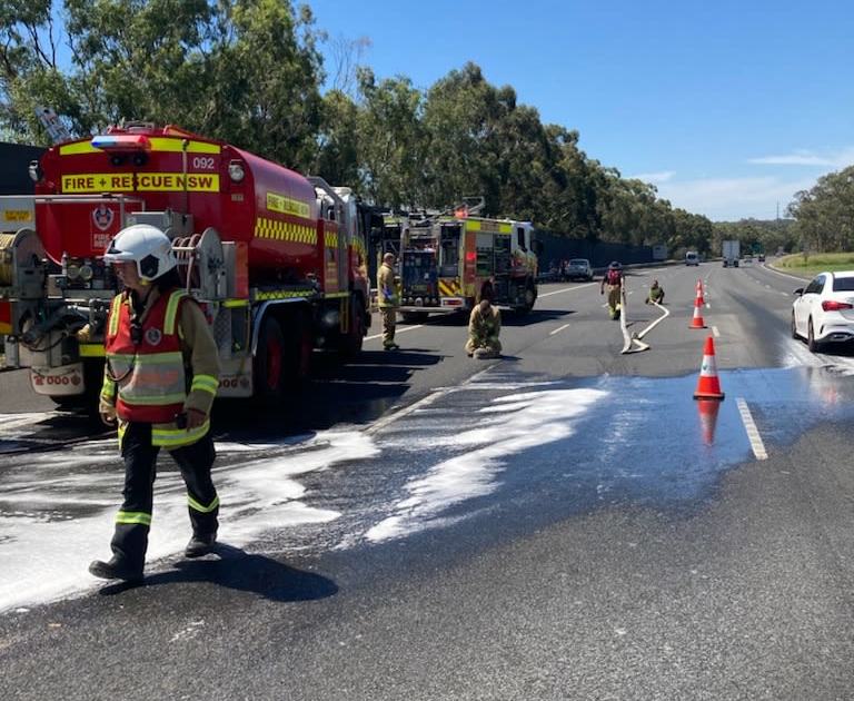 Truck fire St Andrews Fire and Rescue NSW