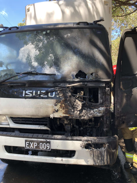 An image relating to the news item Truck fire 