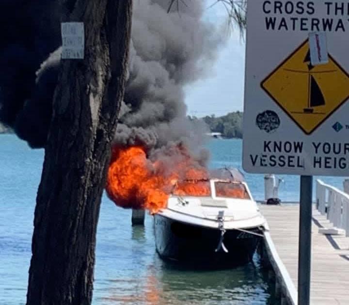 An image relating to the news item Boat Fire