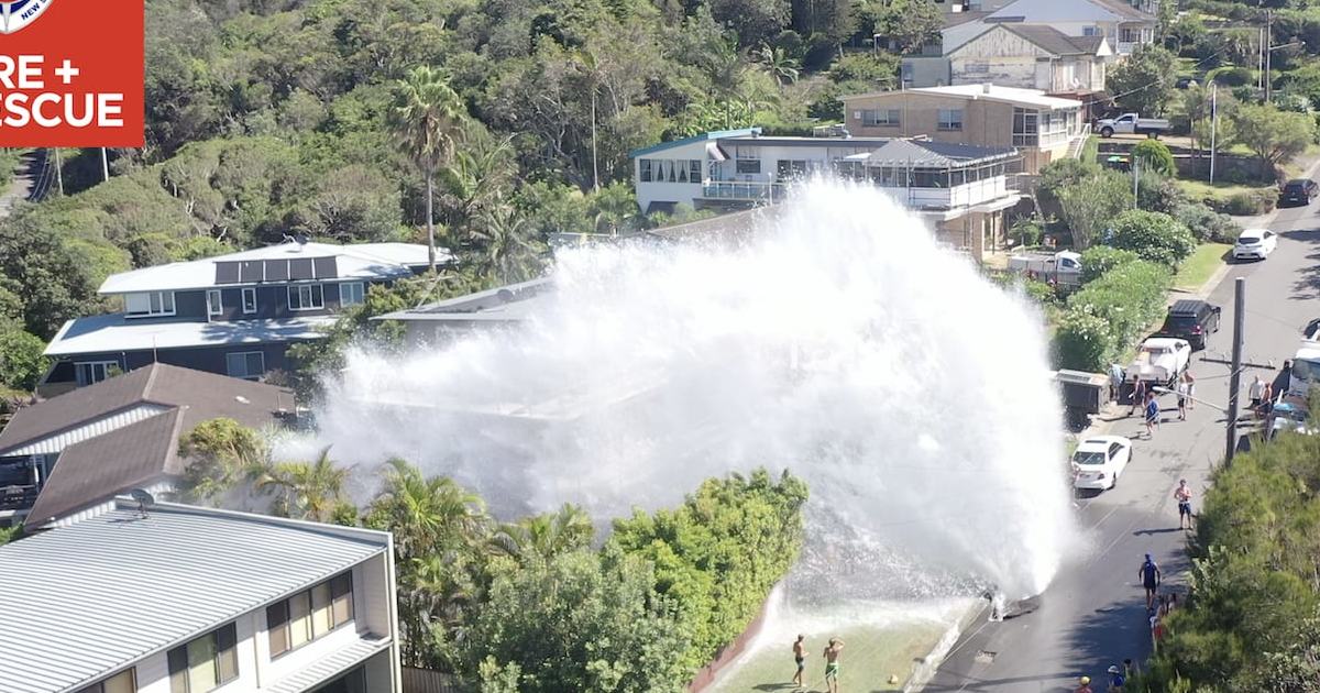 An image relating to the news item Burst Water Main