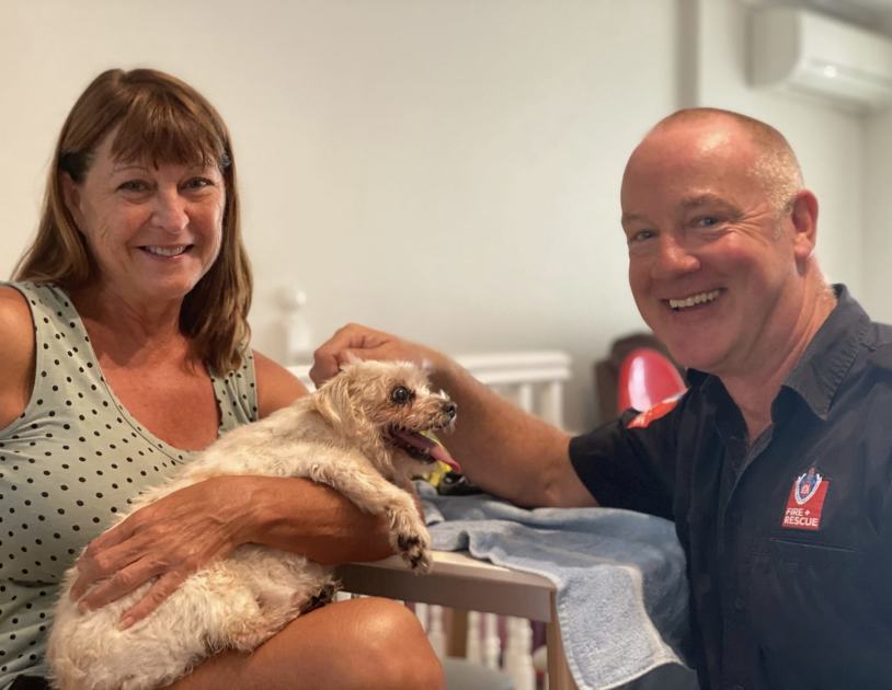 An image relating to the news item Dog rescued from sink