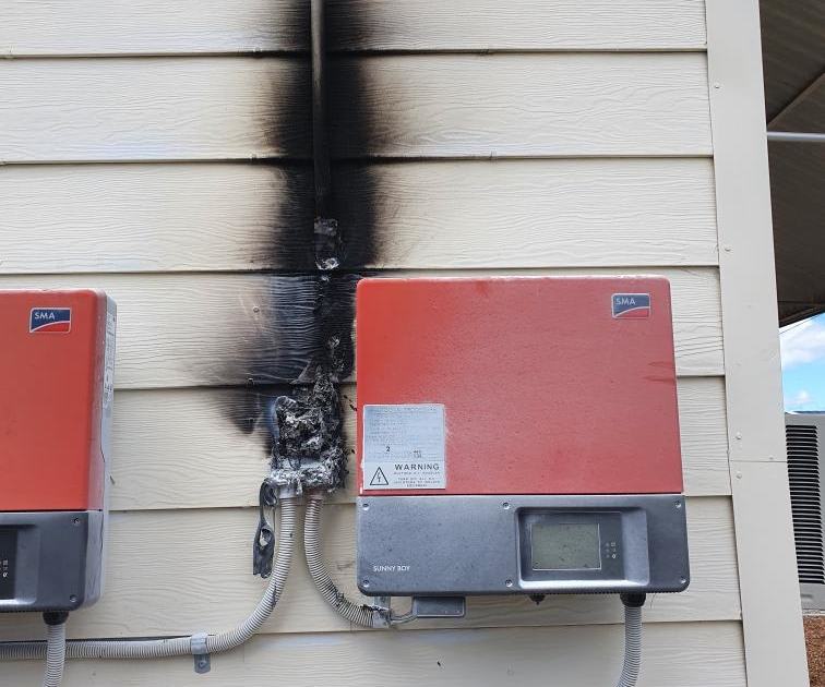 An image relating to the news item Solar Panel Fire