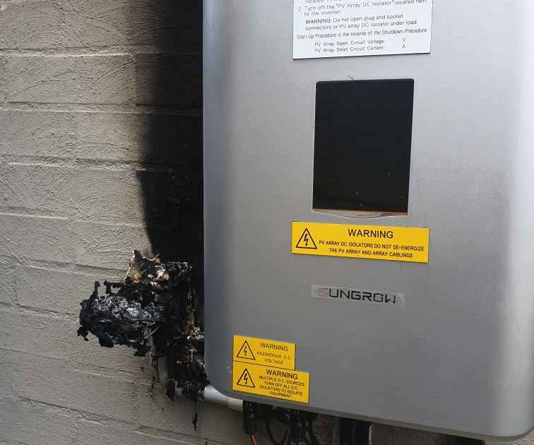 An image relating to the news item Solar Panel Fire